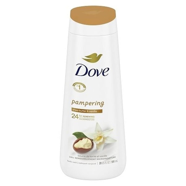 Dove Pampering Shea Butter and Vanilla Body Wash, 20 Fluid Ounce, 4PK 68445 - main