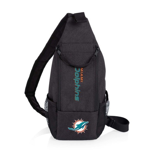 Picnic Time Family Of Brands Miami Dolphins - Strider Cooler Sling Bag, (Black) 759-00-179-174-2 - main