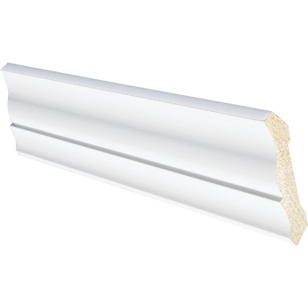 Inteplast Building Products 1/2'' W.x3-3/16'' H.x8 ' L. Crystal Wht Polystyrene Crown Molding 90510800032 - main