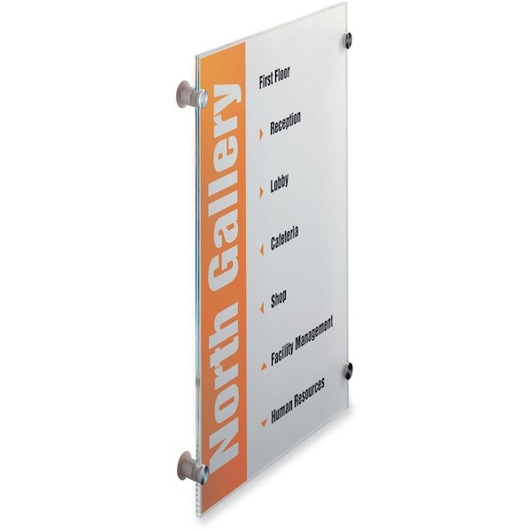 Durable Office Products Crystal Sign, 11-3/4"Wx16-5/8"H 482619 - main