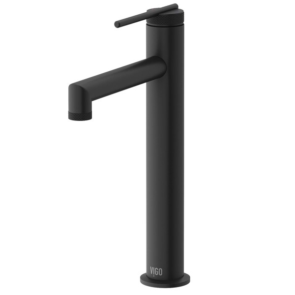 Vigo Sterling Single Handle Single Hole Bathroom Vessel Faucet in Matte Black VG03032MB - main
