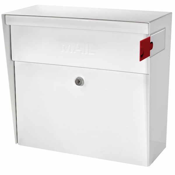 Mail Boss Metro Locking Wall-Mount Mailbox, Alpine White, 14/16-Gauge Steel 805940 - main