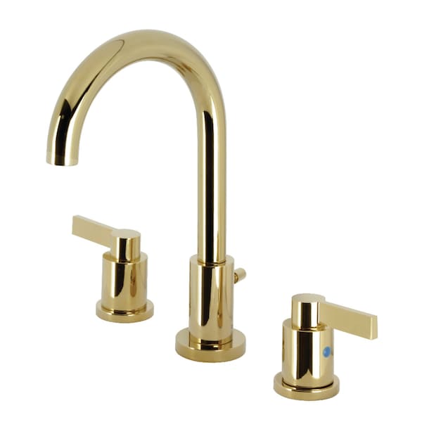 Kingston Brass Widespread Bathroom Faucet with Brass Pop-Up, Polished Brass FSC8922NDL - main