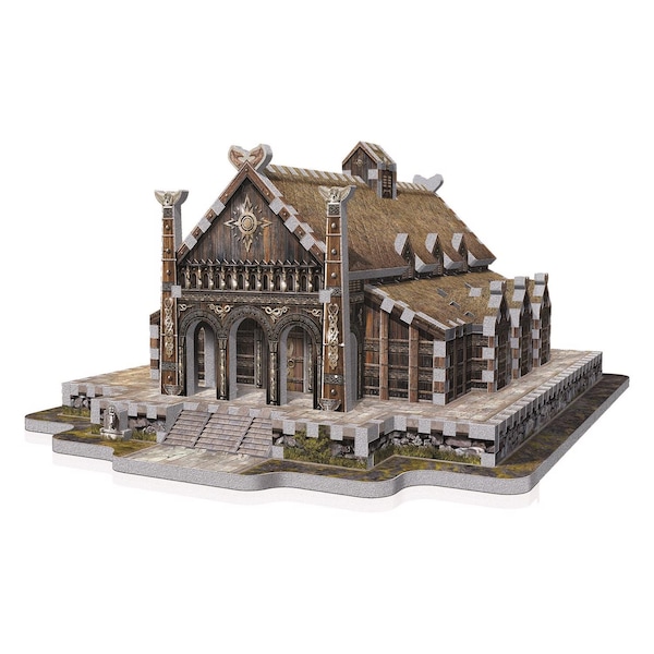 Wrebbit3D The Lord of the Rings Golden Hall-Edoras 3D Jigsaw Puzzle Multicolored 445 pc W3D-1016 - main