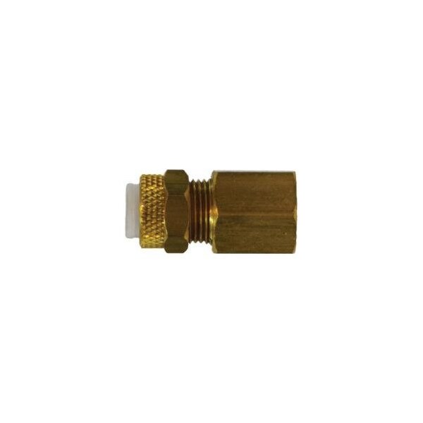 First Fitting & Fastener 1/4T X 1/4 FPT FLARELESS FEMALE CONNECTOR, BRASS 20260MID - main