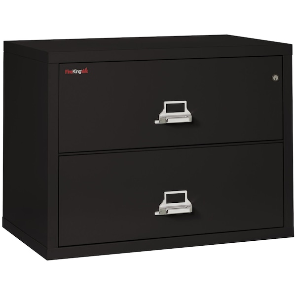 Fireking 31-15/16" W 2 Drawer Fire-Resistant Lateral File Cabinet, Black, Letter/Legal 2-3822-CBL - main