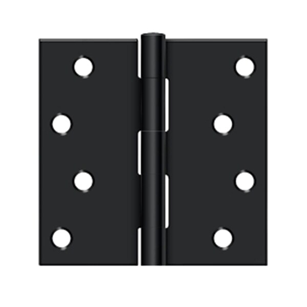 Dendesigns 4 x 4 in. Square Hinge, Paint Black DE3236168 - main