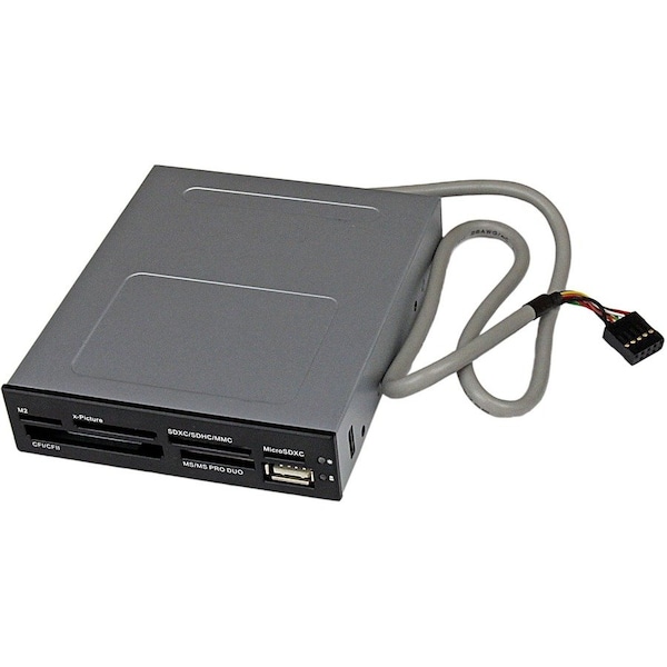 Startech.Com 3.5in Front Bay 22-in-1 USB 2.0 Internal Multi Media Memory Card Reader - Black 35FCREADBK3 - main