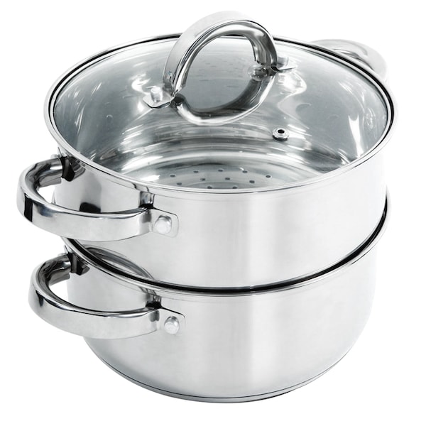 Oster Hali 3-Piece Stainless Steel Steamer Set With Lid 108132.03 - main