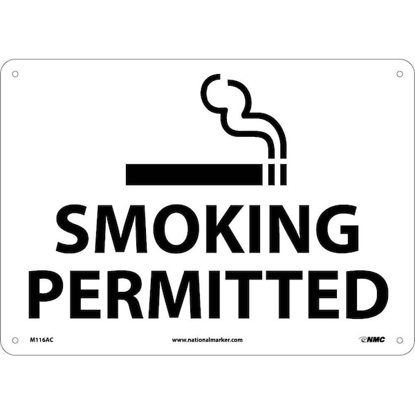 Nmc Smoking Permitted Sign, M116AC M116AC - main