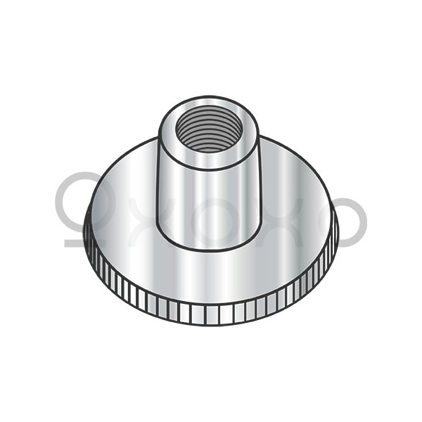 Oxoxo M4-0.7 Metric Din 466 Knurled Thumb Nuts high type AISI 303 Stainless Steel, 500PK 593741 - main