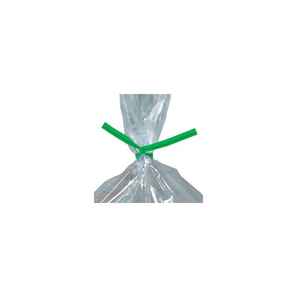 Bubblefast 2000-12 x 5/32'' Green Plastic Twist Ties, 2000PK BFPLT12G - main