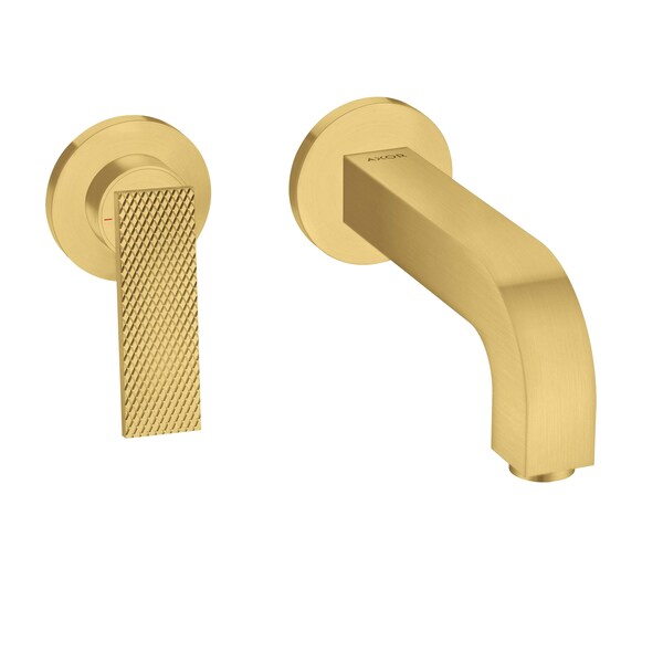 Axor Citterio Wall-Mounted Single-Handle Faucet Trim- Rhombic Cut, 1.2 GPM in Brushed Gold Optic 39181251 - main