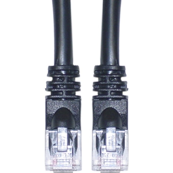Cable Wholesale Cat5e Black Copper Ethernet Patch Cable, Snagless/Molded Boot, POE Compliant, 100 foot 10X6-022HD - main