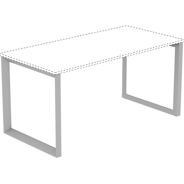 Lorell Relevance Series Side Leg Frame, 28.5" x 29.1", For 29.5" Deep Desktops, Silver LLR16205 - main