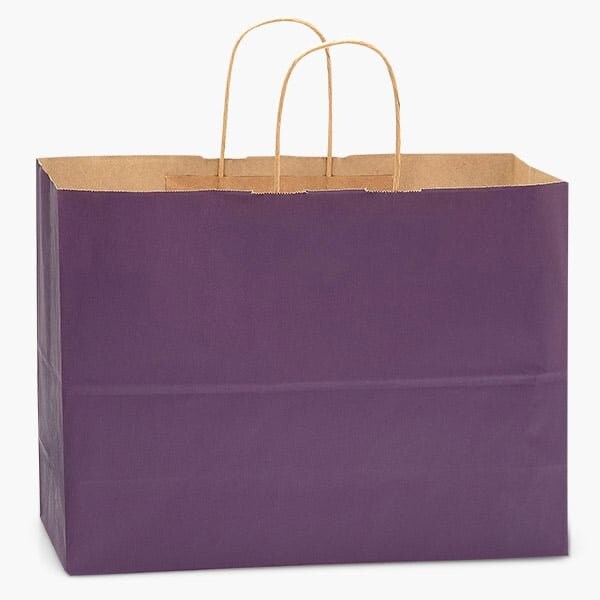 Nashville Wraps Purple Recycled Kraft Bags, Vogue 16x6x12", 100PK HVTPU - main
