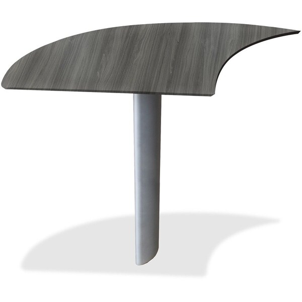 Mayline Curved Desk Medina Curved Desk Extension, Gray, 47" Wx28" D, 28" D X 29-1/2" H, 47" W X MNEXTLLGS - main