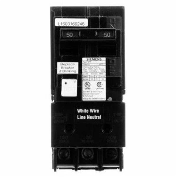 Siemens QF250A GFCI QF 2P 50A Circuit Breaker 6929541 - main