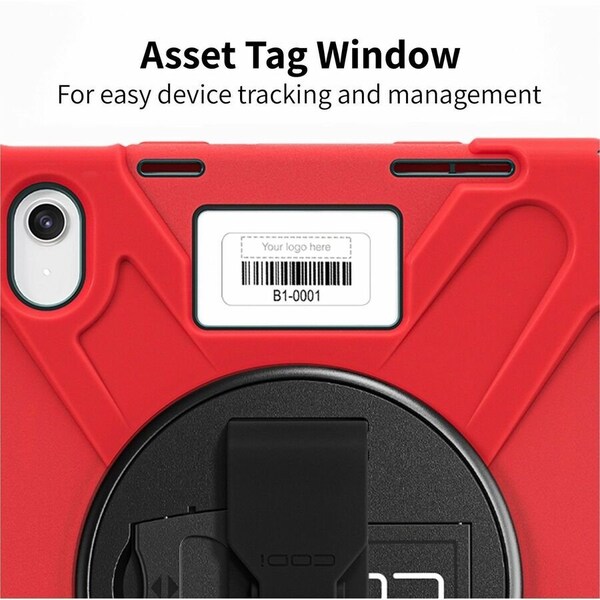 Codi Rugged iPad 11in (A16) / iPad 10.9in (10th Generation) Case w/ Integrated Screen Protector - Red C30705069ISRD - main
