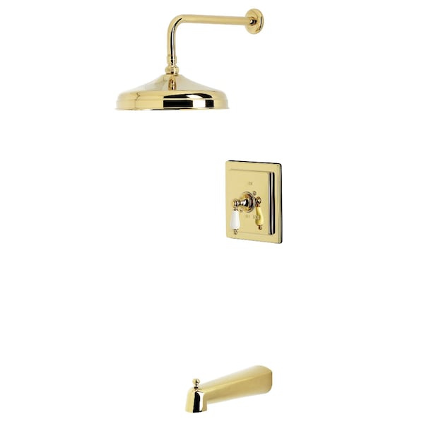 Kingston Brass Single-Handle Pressure Balanced Tub and Shower Faucet, Polished Brass KB6142PL - main