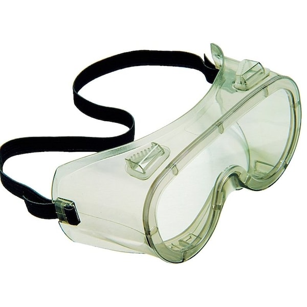 Msa Safety SAFETY WORKS Safety Goggles, AntiFog, Impact, Splash Lens, Vinyl Lens, Vinyl Frame, Clear Frame 10031205 - main