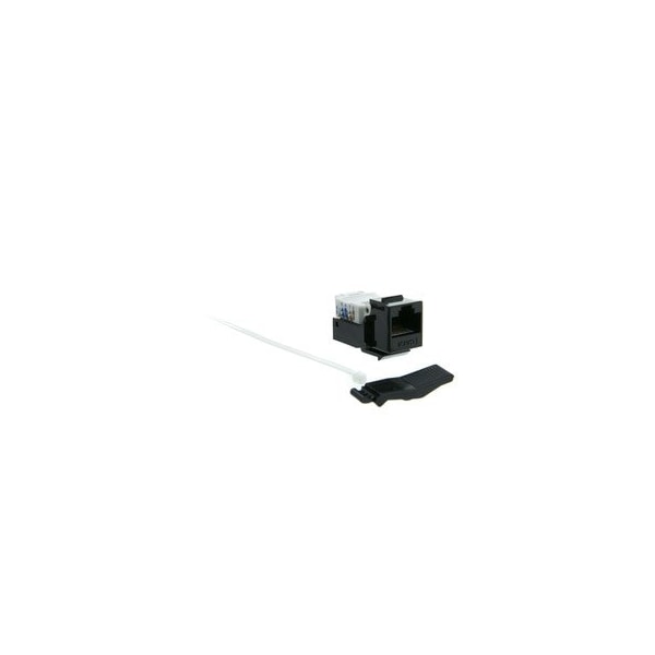 Cable Wholesale Cat6 Keystone Jack, Black, Toolless, RJ45 Female 327-120BK - main