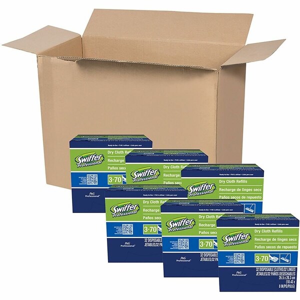 Swiffer Dry Refill Cloths, White, 10.63 x 8, 32/Box, 6PK 33407CT - main