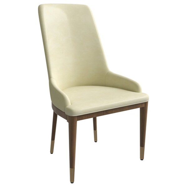 Leisuremod Viva Collection Modern Wooden Dining Chair in Cream VC24CR - main