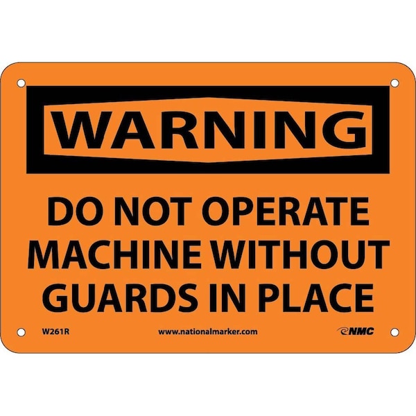 Nmc Warning Do Not Operate Machine Sign W261R - main