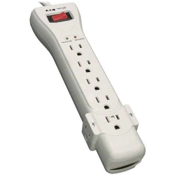Tripp Lite Power Strip, Surge, 5-15R, 5-15P, 7 ft., Light Gray SUPER-7 - main