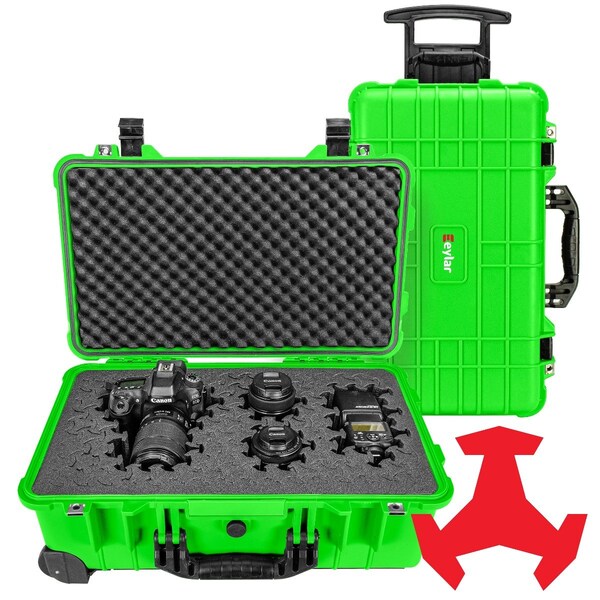 Eylar 22in Carry-On Roller Hard Case With Ragar Reconfigurable & Reusable Crosslinked Foam Insert SA00034-NGRN-RG-XP - main