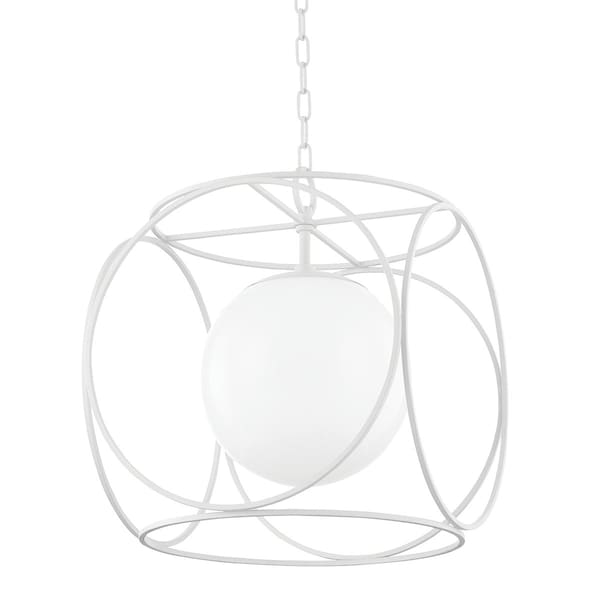 Mitzi Claire 1 Light Pendant 18 In. Textured White H632701L-TWH - main
