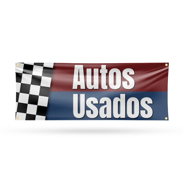 Signmission Autos Usados, 18 Inch x 48 Inch, Vinyl Banner B-30473 - main