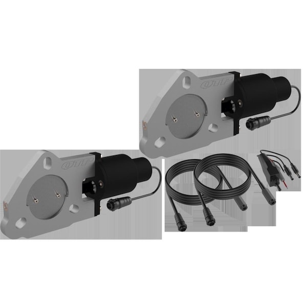 Grandes Travesuras 2.25 in. Bolt-On QTEC Dual Electric Cutout Valves - Pair GR3888196 - main