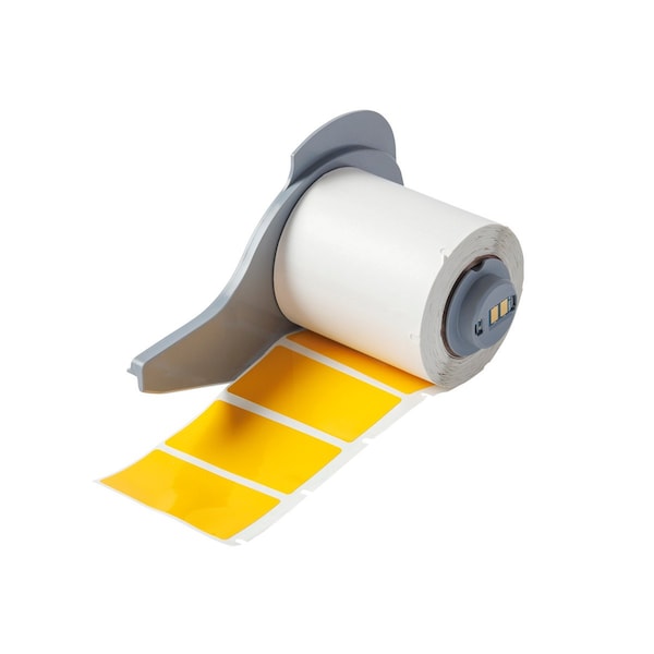 Brady All Weather Permanent Adhesive Vinyl Labels 1 in H x 1.9 in W Yellow RL/250 M7-78-595-YL - main