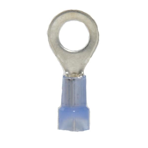 Hillsdale Terminal Ring Terminal, 1/4 in Stud Size, 14 AWG, 600 V, Nylon Insulated, 1000 PK 50114N - main
