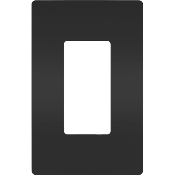 Zoro Select Rocker Wall Plate, Number of Gangs: 1 Plastic, Smooth Finish, Black RWP26BK - main