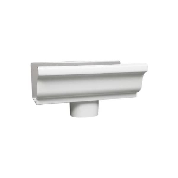 Amerimax Home Products 5" Wht Galv End/Drop 33010 - main