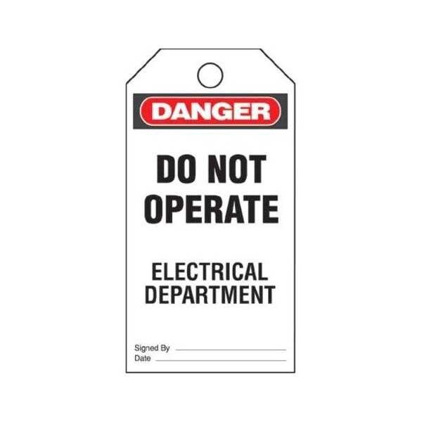Panduit Safety Tag, Vinyl, 3in Width, 5.75in Height PVT-43 - main