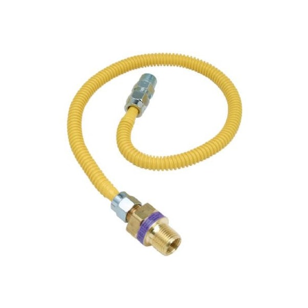 Brasscraft CSSL47R-36 P Gas Connector, 1/2 x 3/8 in, Stainless Steel, 36 in L 10YE52V036B - main