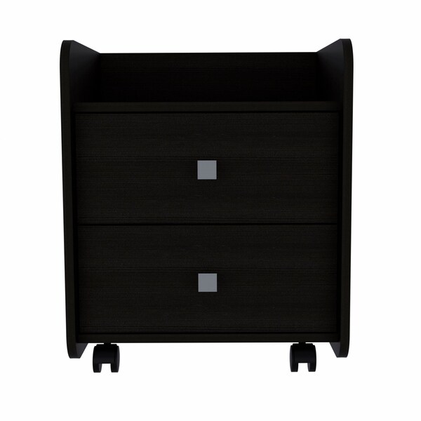Homeroots 22" Wood Two Drawer Nightstand 473301 - main