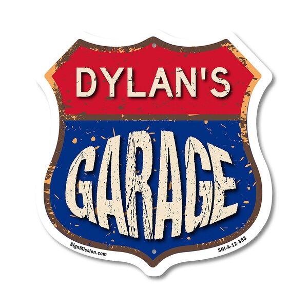 Signmission Dylan's Garage, 12 Inch X 12 Inch, Aluminum Metal Sign SHI-A-12-383-DYLAN - main