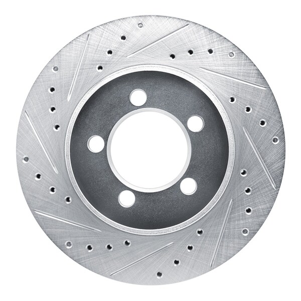 Dynamic Friction Co DFC Brake Rotor - Drilled and Slotted - Silver 631-40002L - main