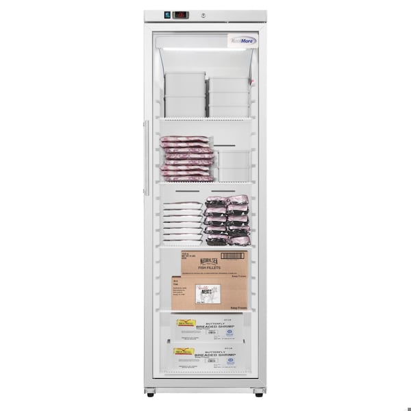 Koolmore 24 in. 12 cu. ft. Commercial Auto Defrost Glass Door Reach-In Freezer in White KM-RIF-1GD12C-A KM-RIF-1GD12C-A - main