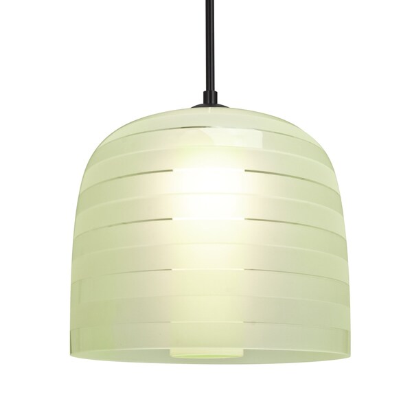 Besa Lighting Mitzi 10 Cord Pendant, Chartreuse, Black Finish, 1x40W Incandescent 1JT-MITZI10CR-BK - main
