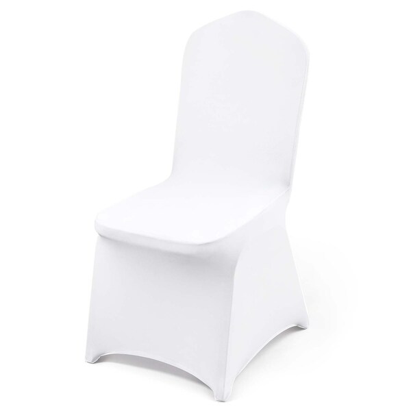 Vevor 150PCS White Stretch Spandex Folding Chair Covers for Wedding Party Dining, 150PK RD-VV-12 - main