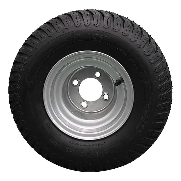 Antego 18 x 9.5-8 in Lawn Mower Tire & Wheel Assembly, Gray, 4 PK A870050590304189508 - main