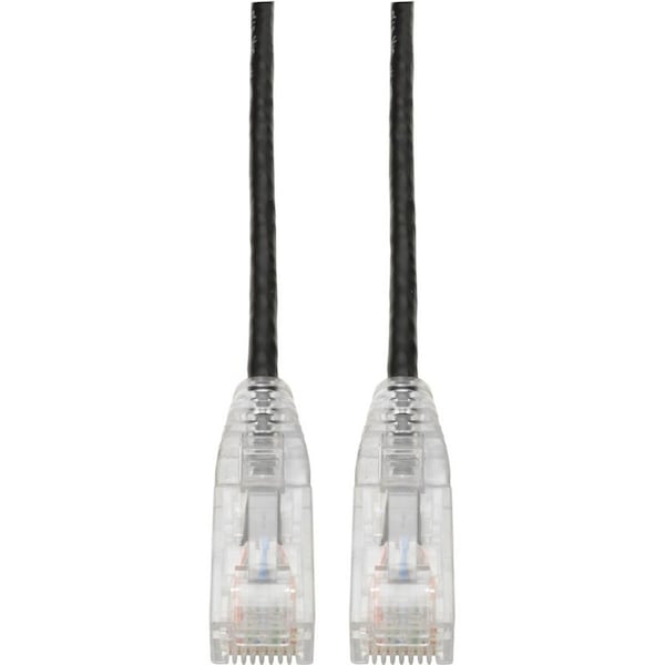 Eaton Tripp Lite Series Cat6 Gigabit Snagless Slim UTP Ethernet Cable RJ45 M/M, PoE, Black, 15 ft. N201-S15-BK - main