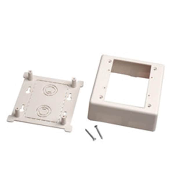 Cable Wholesale CableWholesale Dual Gang Surface Mount Box with Raceway Knockouts, White 31R5-200WH - main
