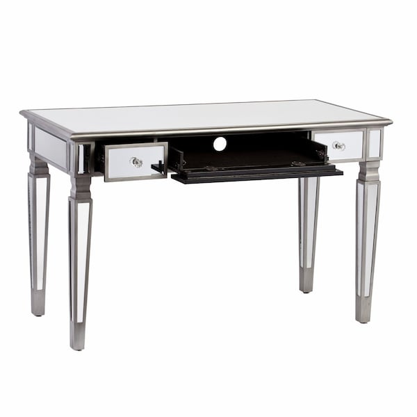 Homeroots 48" Silver Mirrored With Three Drawers 402057 - main